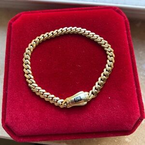 BRANDNEW 18 KARAT GOLD MONACO BRACELET 6.5 INCHES